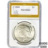 Image 1 : 1924 Peace Dollar PGA MS63