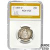 1855-O Seated Liberty Quarter PGA VF25