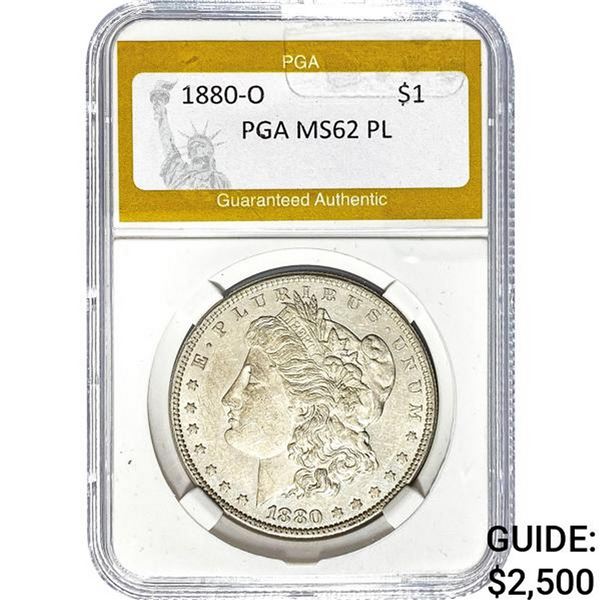 1880-O Morgan Dollar PGA MS62 PL