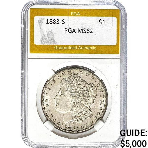 1883-S Morgan Silver Dollar PGA MS62