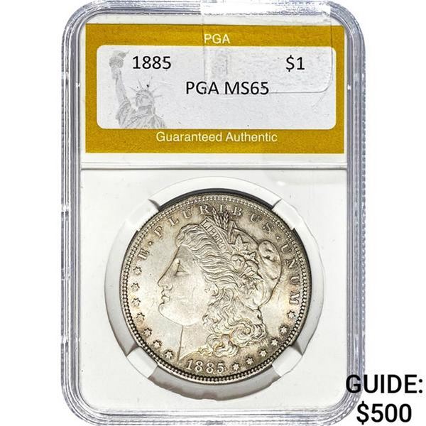 1885 Morgan Silver Dollar PGA MS65