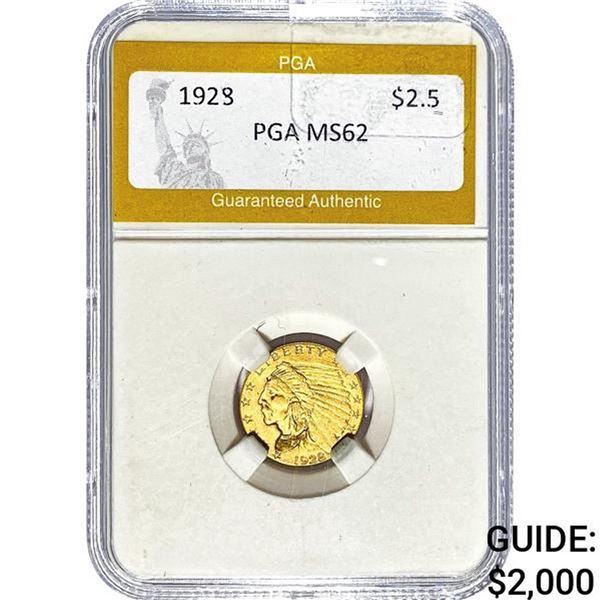 1928 $2.5 Indian Head Gold PGA MS62