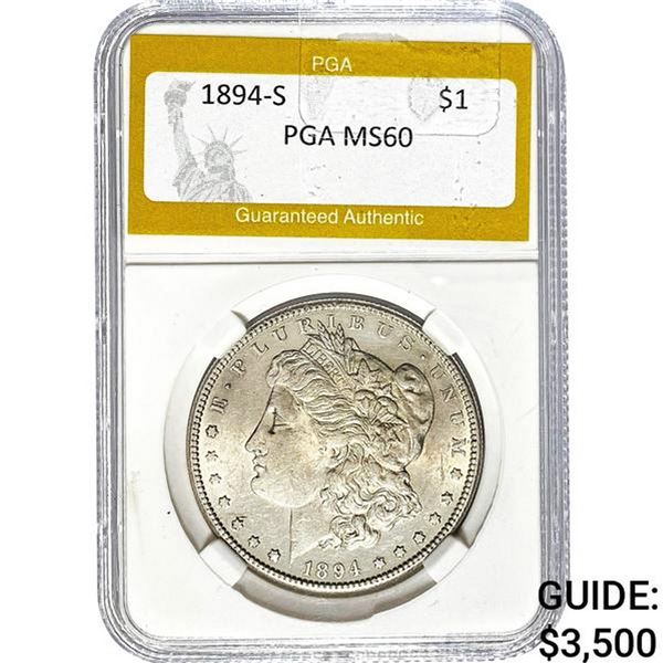 1894-S Morgan Dollar PGA MS60