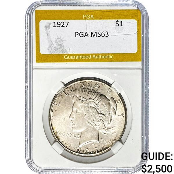 1927 Peace Dollar PGA MS63