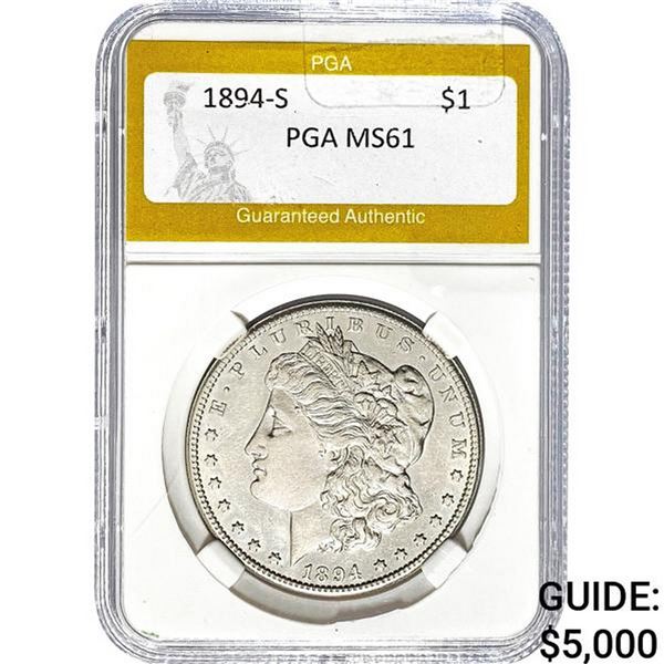 1894-S Morgan Dollar PGA MS61