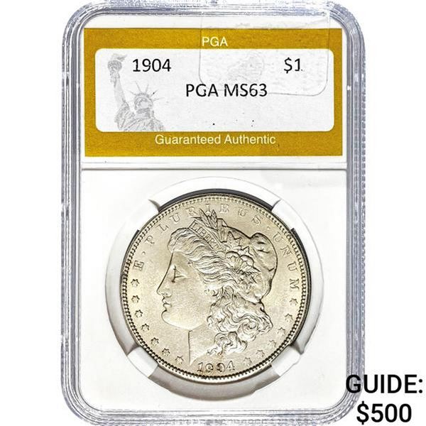 1904 Morgan Silver Dollar PGA MS63