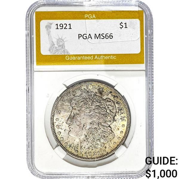 1921 Morgan Silver Dollar PGA MS66