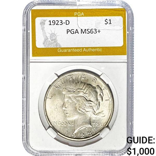 1923-D Peace Dollar PGA MS63+