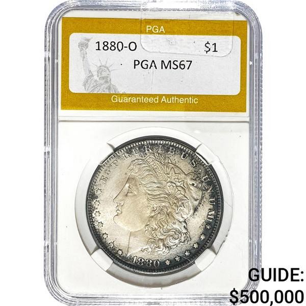1880-O Morgan Silver Dollar PGA MS67