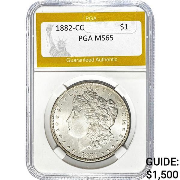 1882-CC Morgan Silver Dollar PGA MS65