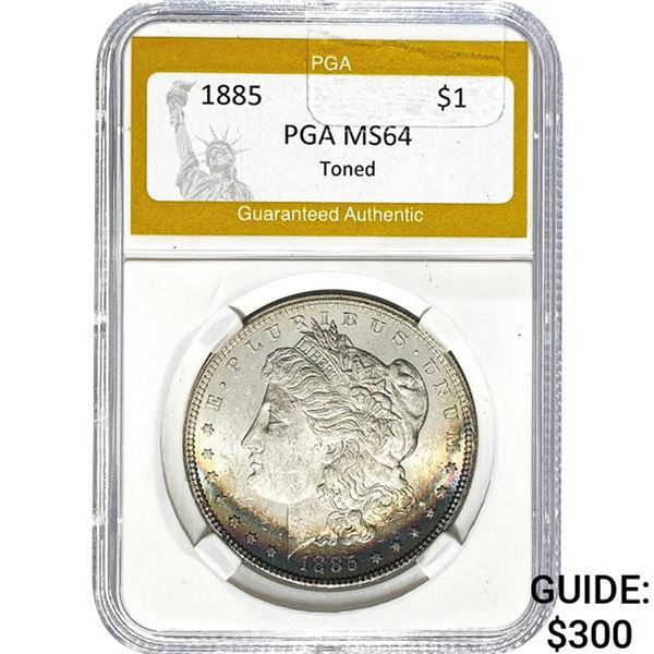 1885 $1 Morgan Dollar PGA MS64