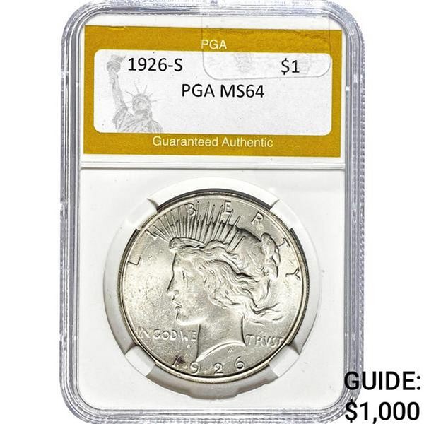 1926-S Peace Dollar PGA MS64