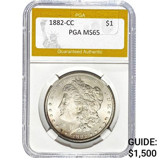 1882-CC Morgan Silver Dollar PGA MS65