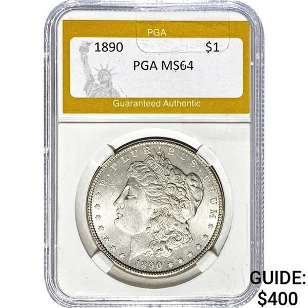 1890 Morgan Silver Dollar PGA MS64