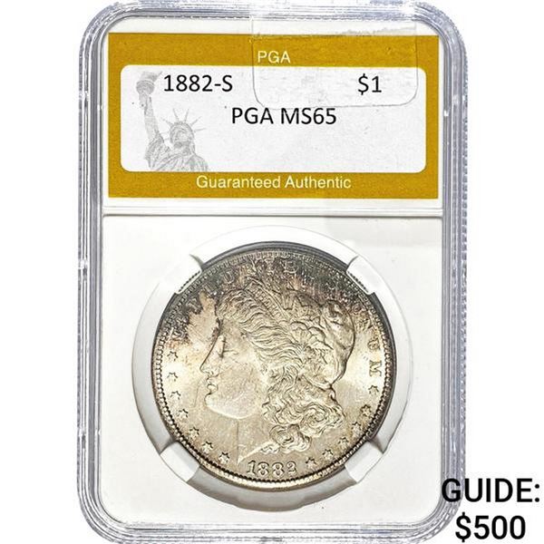 1882-S Morgan Dollar PGA MS65
