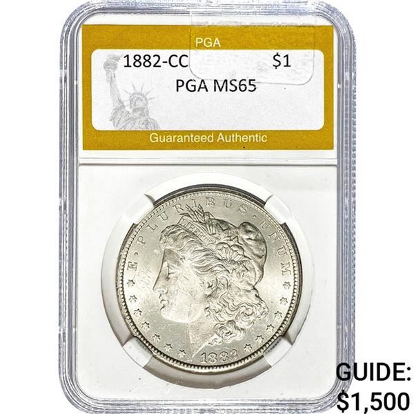 1882-CC Morgan Silver Dollar PGA MS65