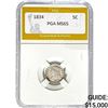 Image 1 : 1834 Capped Bust Half Dime PGA MS65