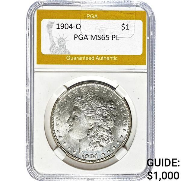 1904-O Morgan Dollar PGA MS65 PL