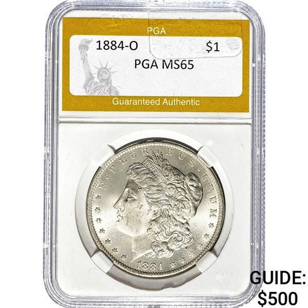 1884-O Morgan Dollar PGA MS65
