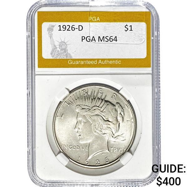 1926-D Peace Dollar PGA MS64