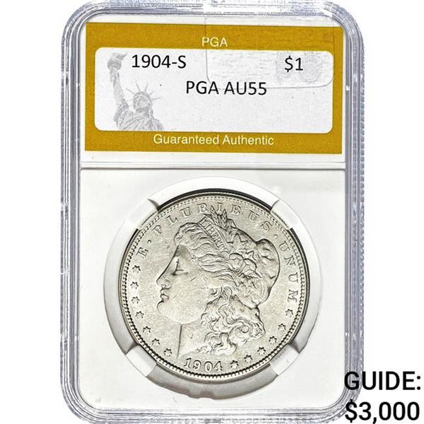 1904-S Morgan Silver Dollar PGA AU55