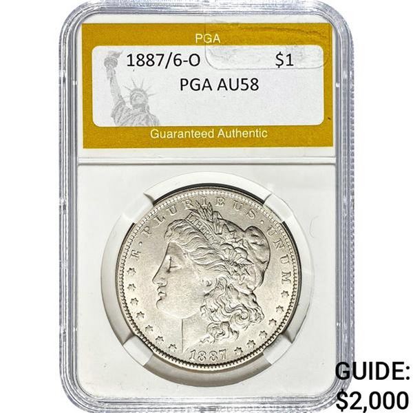 1887/6-O Morgan Dollar PGA AU58