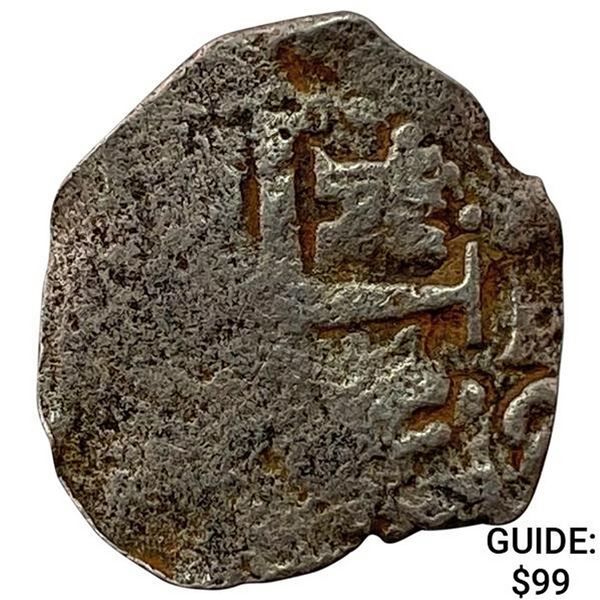 1500s-1600s Spanish Empire Silver 1/2 Reales Cob NEARLY UNCIRCULATED