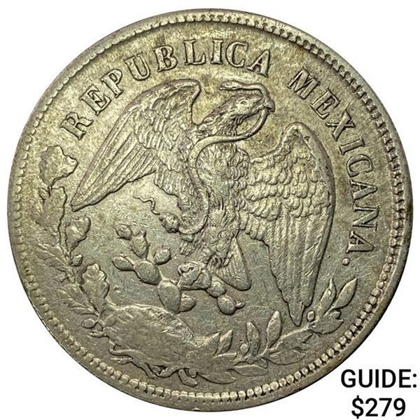 1900Zs FZ Mexico Silver Peso UNCIRCULATED