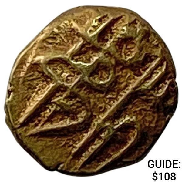 1638-1812 India Mysore .012oz Gold Fanam UNCIRCULATED