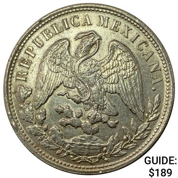 1898Mo AM Mexico Silver Peso CHOICE AU