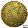 1806NR JJ Colombia .762oz Gold 8 Escudos CHOICE AU