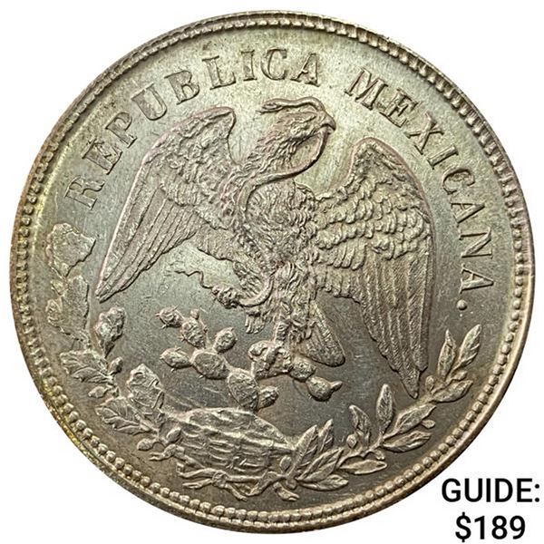 1901Zs FZ Mexico Silver Peso CHOICE AU