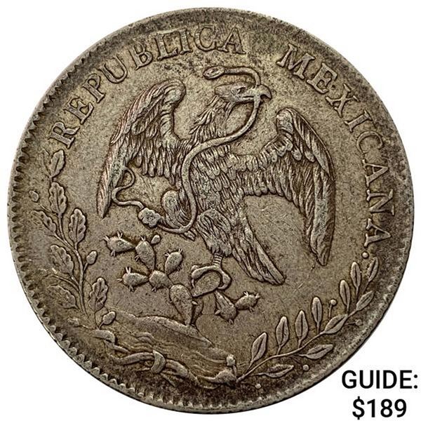 1895Zs FZ Mexico Silver 8 Reales NEARLY UNCIRCULATED