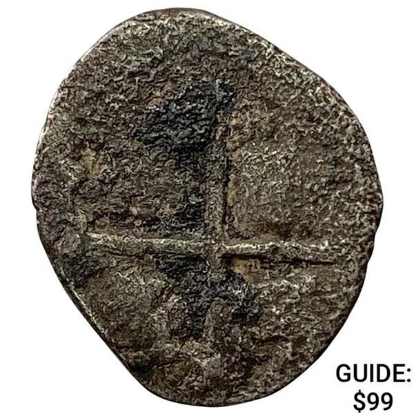 1500s-1600s Spanish Empire Silver 1/2 Reales Cob NEARLY UNCIRCULATED