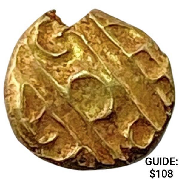 1638-1812 India Mysore .012oz Gold Fanam UNCIRCULATED