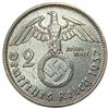 Image 2 : 1937-F Germany Silver 2 Reichsmark CLOSELY UNCIRCULATED