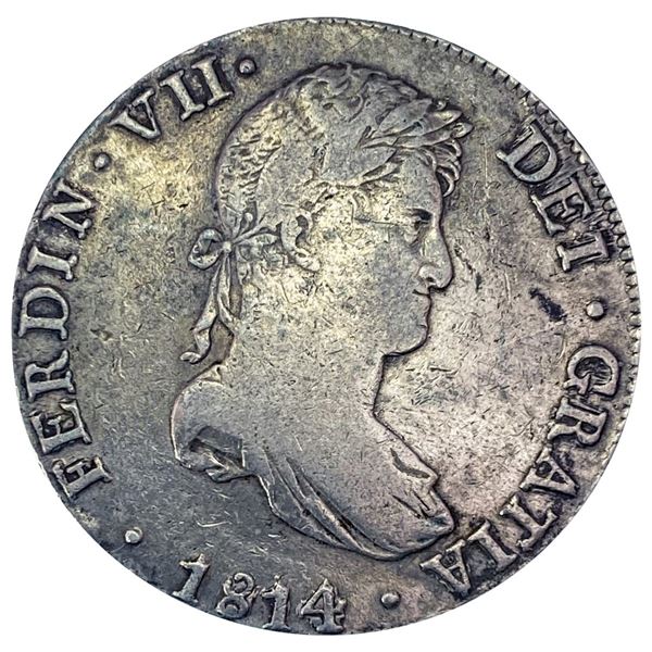 1814ME JP Peru Silver 8 Reales NEARLY UNCIRCULATED