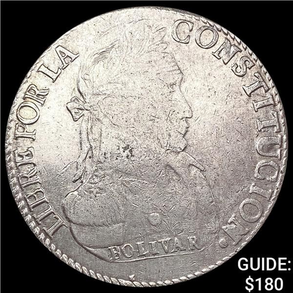 1836PTS LM Bolivia 8 Soles CLOSELY UNCIRCULATED