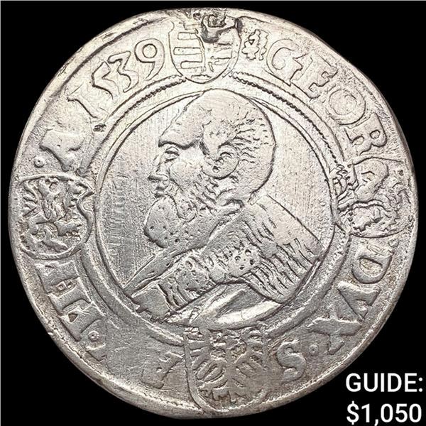 1539 Saxony Silver Thaler NEARLY UNCIRCULATED