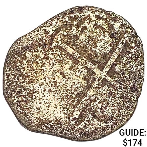 1500-1600's Spanish Empire Silver 1 Reales Cob NEARLY UNCIRCULATED