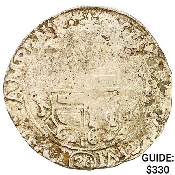 1611-1619 Netherlands Kampen Silver 28 Stuivers CLOSELY UNCIRCULATED