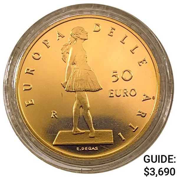 2005-R Italy 0.4667oz Gold 50 Euro CHOICE PROOF