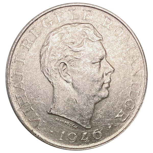 1946 Romania Silver 100,000 Lei Mihai UNCIRCULATED