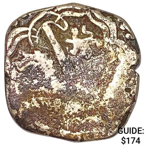 1500-1600's Spanish Empire Silver 1 Reales Cob NEARLY UNCIRCULATED