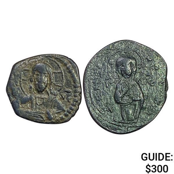 976-1071 [2] Byzantine Empire AE Follis Christ Bust NEARLY UNCIRCULATED