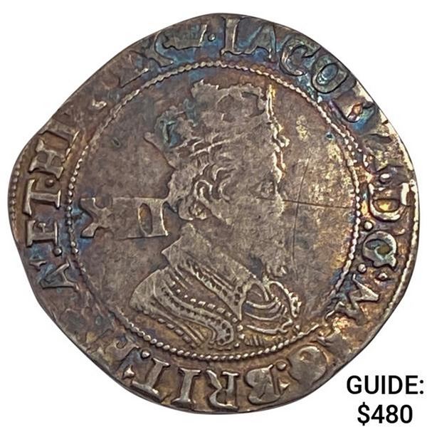 1603-1625 England Shilling James I NEARLY UNCIRCULATED