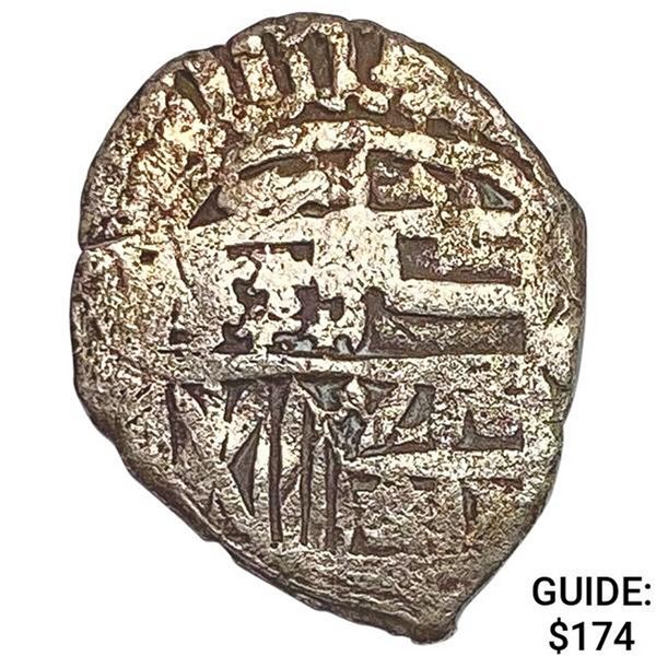 1500-1600's Spanish Empire Silver 1 Reales Cob NEARLY UNCIRCULATED