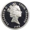Image 1 : 1988 Cook Islands 1.1004oz Silver $25 CHOICE PROOF