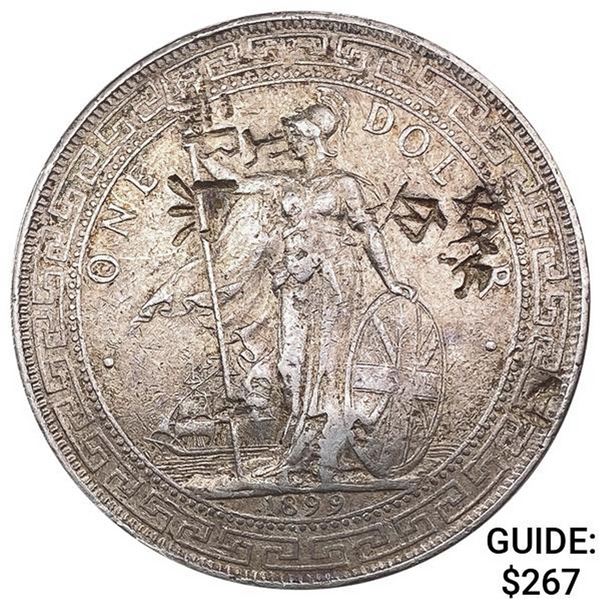 1899-B Great Britain Silver Trade Dollar Chops CLOSELY UNCIRCULATED