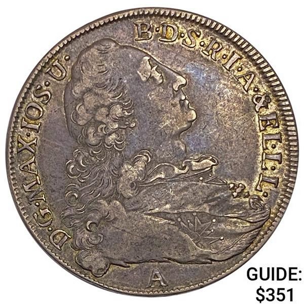 1775 Bavaria Silver Thaler CLOSELY UNCIRCULATED